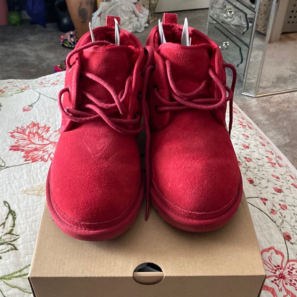 Red UGGs.